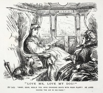 Love me, Love my Dog! by John Leech